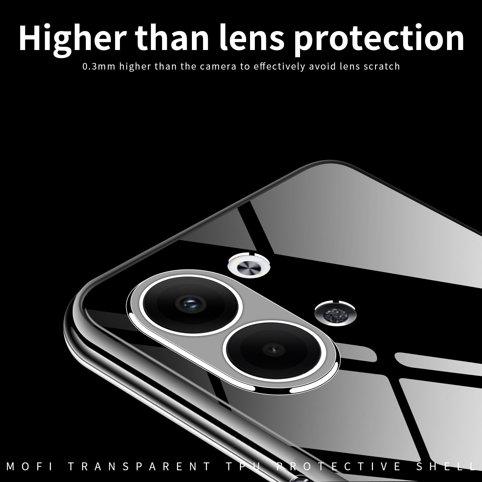 MOFI Transparent Phone Case For Oppo Reno9 5G/Reno9 Pro 5G Shockproof TPU Mobile Phone Cover MOFI Transparent Phone Case For Oppo Reno9 5G/Reno9 Pro 5G Shockproof TPU Mobile Phone Cover